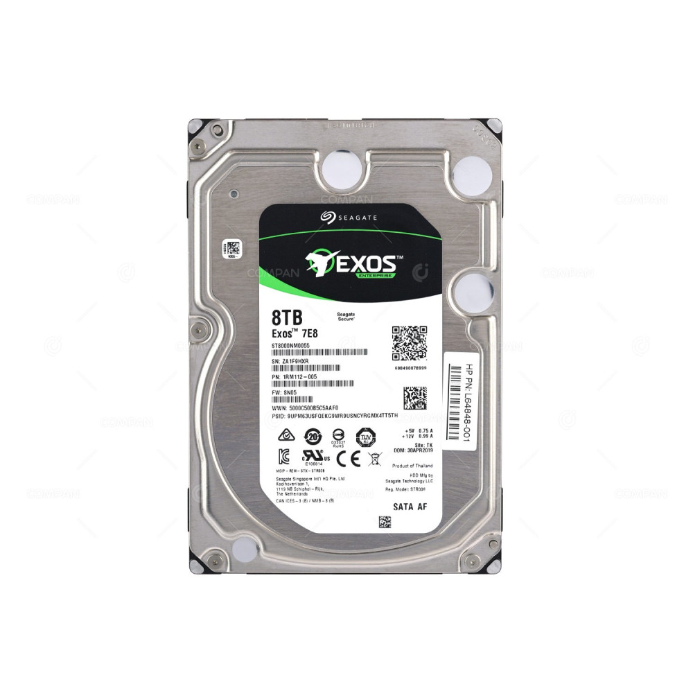 ST8000NM0055 SEAGATE EXOS ENTERPRISE HDD 8TB 7.2K SATA 6G 3.5" LFF